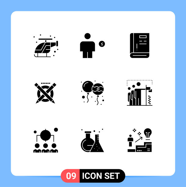 组9现代立体象形文字设置为线图片下载