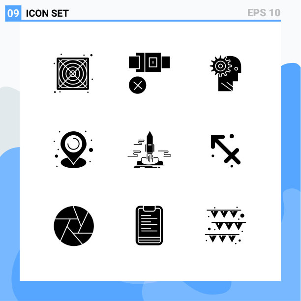 9 .创意图标的现代标志和符号图片下载