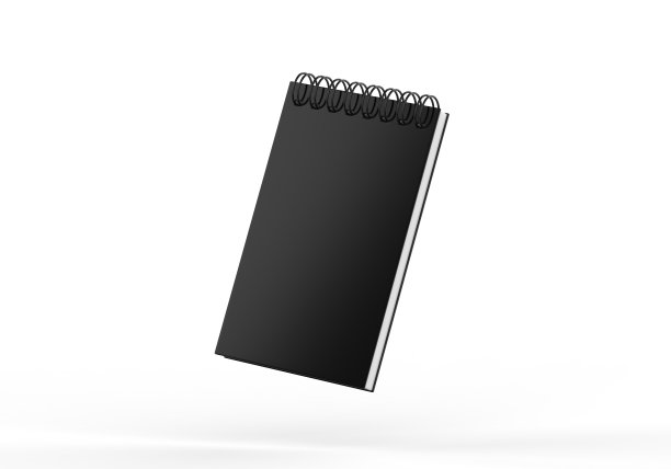 空白笔记本模拟设计和广告。画板与弹簧和自由复制空间模板在孤立的白色背景。三维演示图片下载