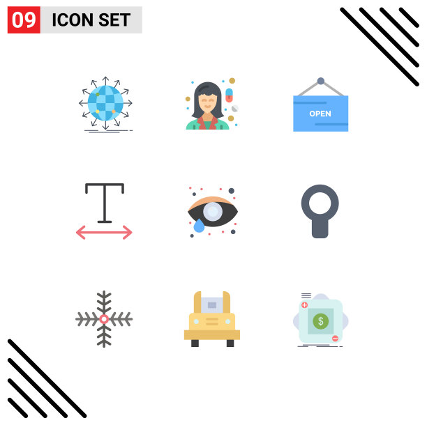 9种适用于网络和移动的通用平面颜色图片下载