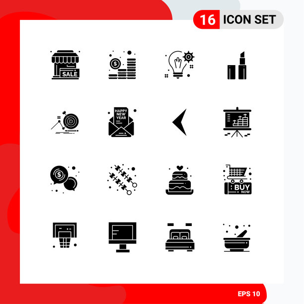 象形文字设置了16个简单的立体字形图片下载