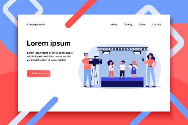 孩子们站在舞台上，在镜头前签名唱歌图片下载