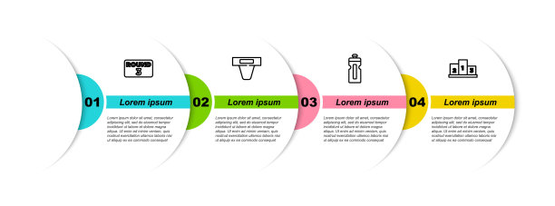 设拳击擂台、腹股沟护板、健身振动筛及奖台。业务信息模板。向量图片下载