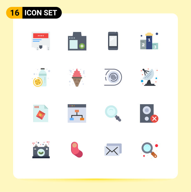 16种适用于网络和移动的通用平面颜色图片下载