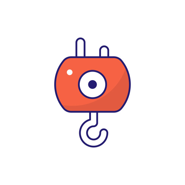 起重机矢量填充轮廓图标风格的插图。EPS 10个文件图片下载