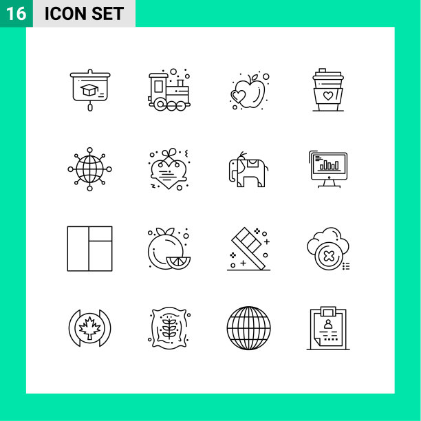 16适用于网络和移动的通用大纲图片下载