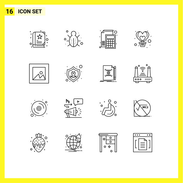 16大纲概念的网站，移动和应用程序图片下载