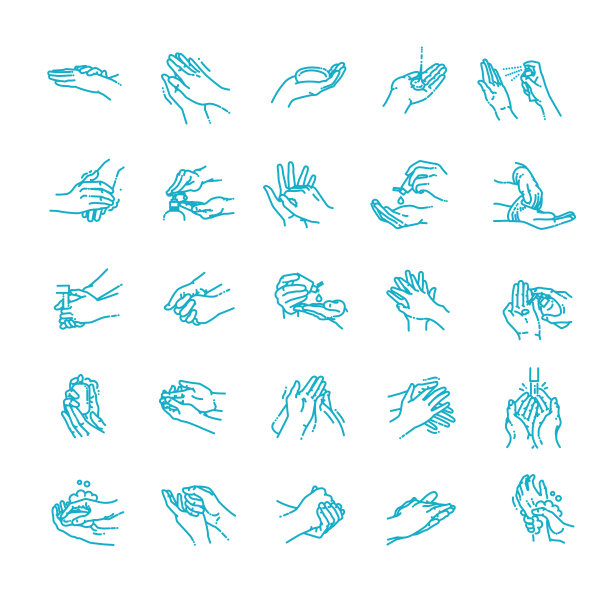 手清洗,消毒。预防病毒和细菌的措施图片下载