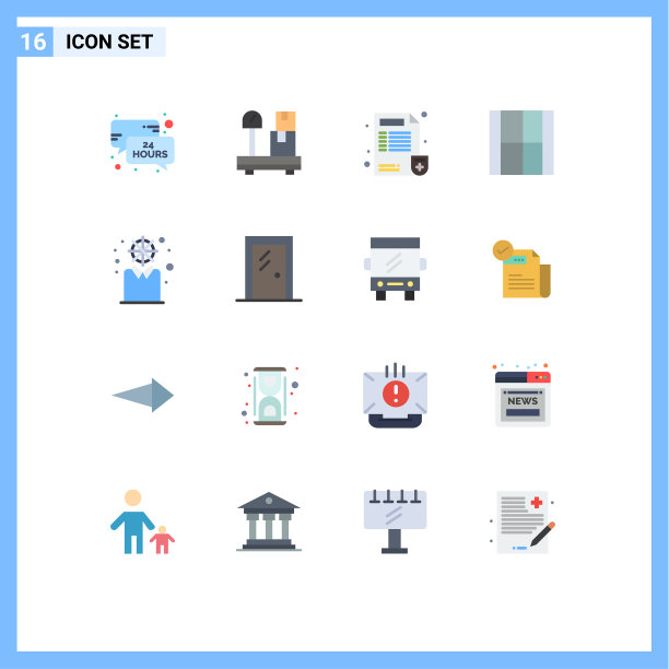 在网格上设置16个平面颜色以供开发图片下载