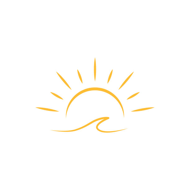 半太阳下山图标矢量日落概念平面设计，标志，网站，社交媒体，移动应用程序，ui插图图片下载