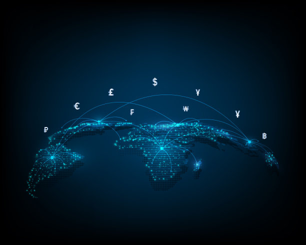 全球货币兑换和商业网络图片下载