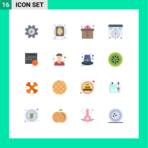 用户界面包16个基本平色的图片下载
