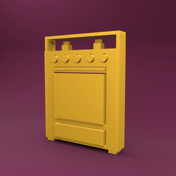 3d煤气炉图标。孤立的3d煤气炉图标。等距3d渲染煤气炉图标图片下载