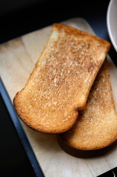 家里做的烤面包当早餐图片下载