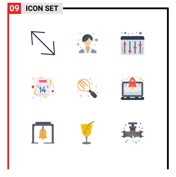 现代set 9 flat colors象形厨房图片下载