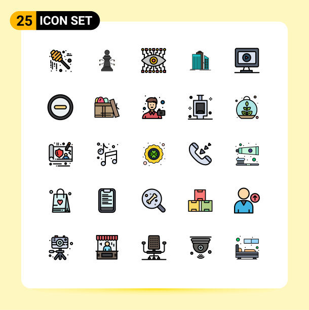 25填充线平面颜色的网站概念图片下载