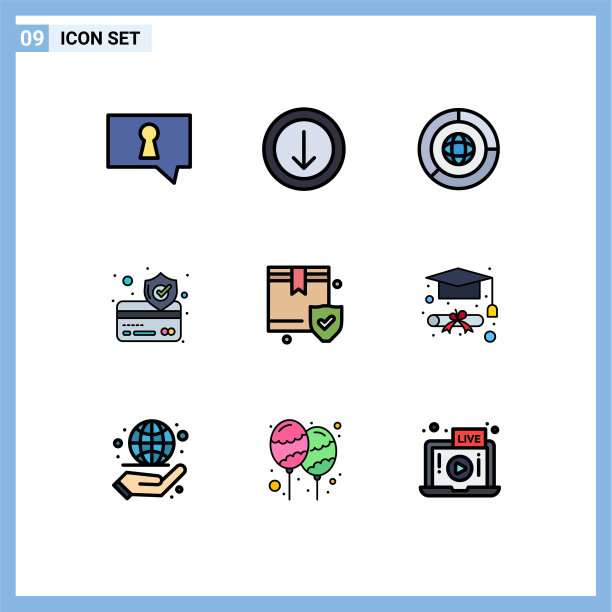 第九组填充线和平色标志图片下载