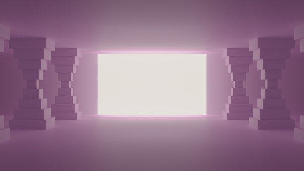 空剧院房间与台阶柱图片下载