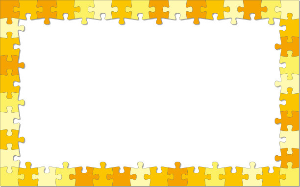 框架由橘色拼图制成。图片下载