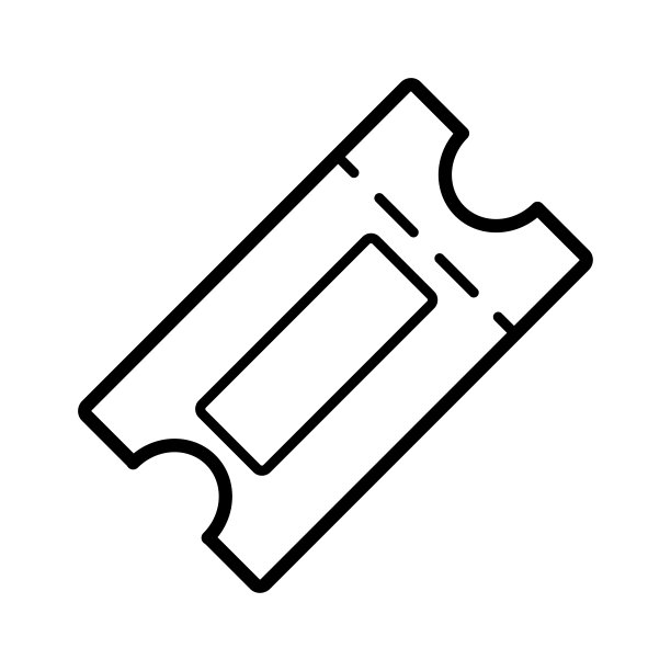 门票图标设计矢量模板图片下载