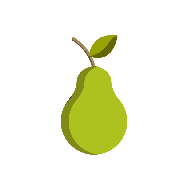 梨水果图标矢量插画设计图片下载