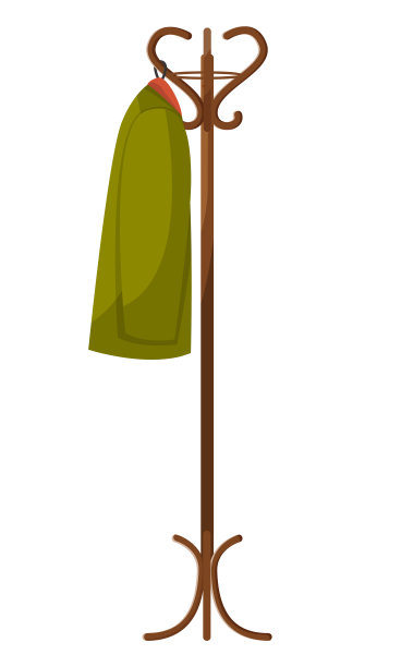 挂在衣架上的外套，家庭或咖啡馆的家具图片下载