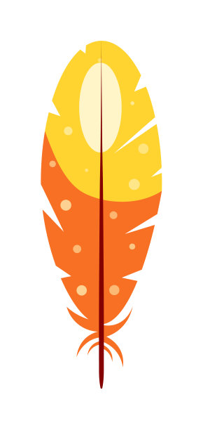 有颜色斑点的装饰羽毛孤立在白色上图片下载