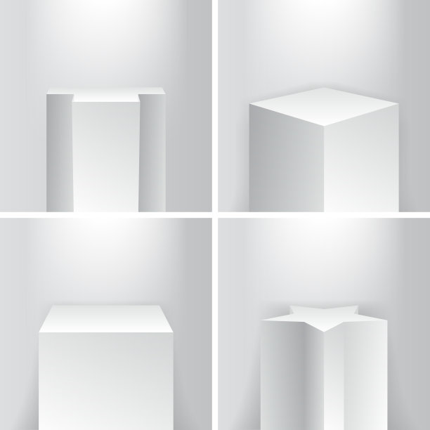 几何产品展示空基座柱子矢量图图片下载