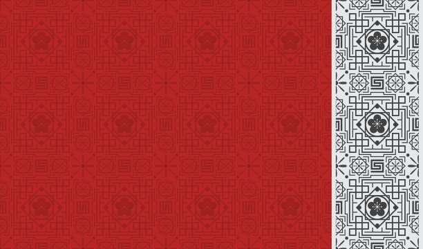 中国图案传统设计。矢量图图片下载