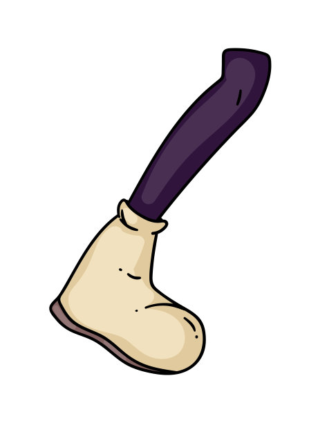 漫画卡通腿脚孤立地走在白色上图片下载