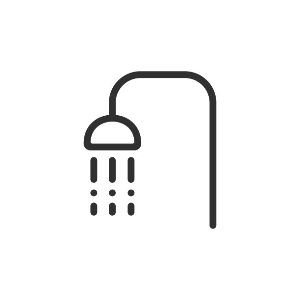 淋浴图标孤立的白色背景。矢量插图。图片下载