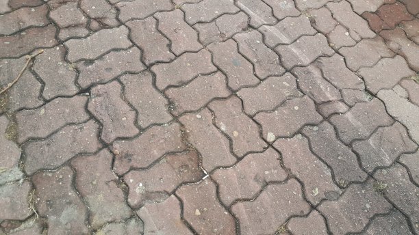 彩砖石街路透视图图片下载