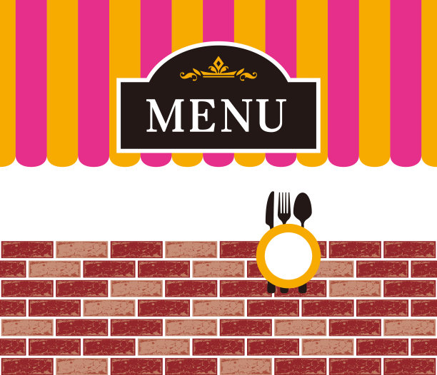 菜单卡插图。图片下载