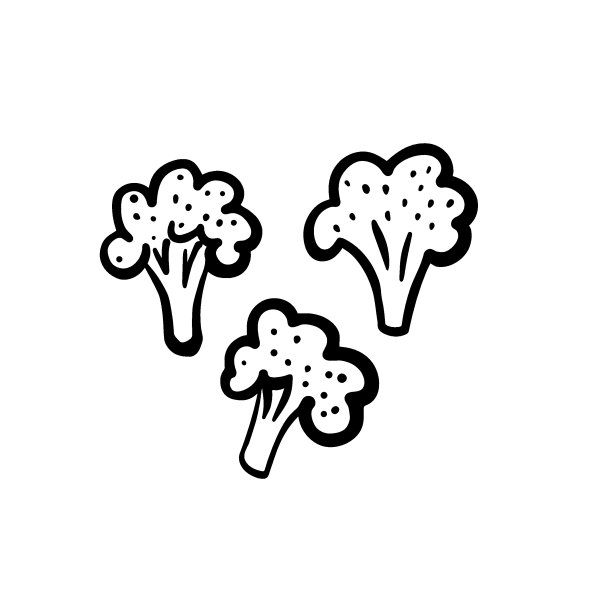 卡通花椰菜套装图片下载