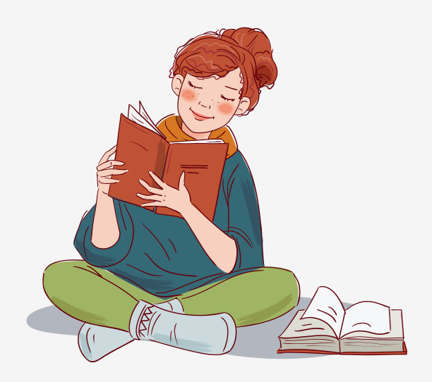 年轻女子正在读书素材图片