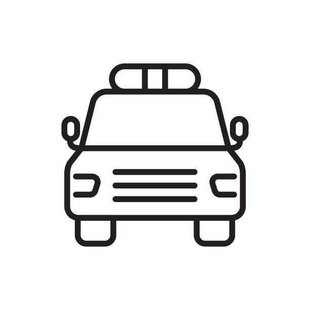 矢量警车图标.标志图片下载