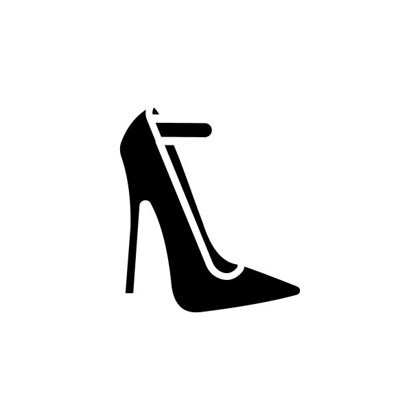 细高跟鞋图标在矢量。标识图片下载