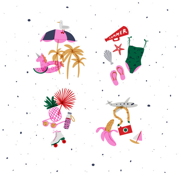 夏日构图色彩鲜艳图片下载