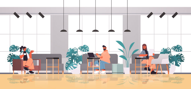 混合种族的商人一起工作在创意共同工作中心的团队概念图片下载