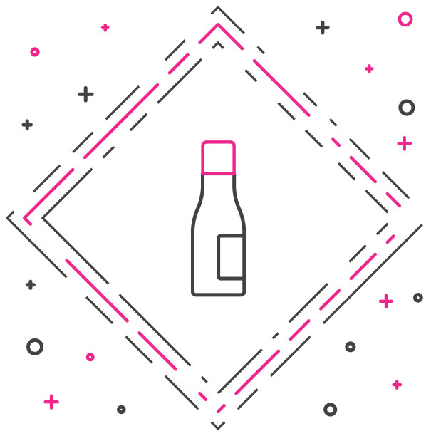 Line瓶装水图标孤立在白色背景上。苏打水饮料标志。色彩斑斓的轮廓的概念。向量图片下载