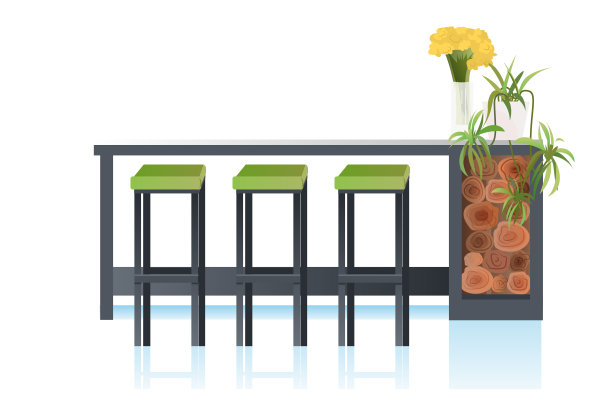 现代橱柜室内创意联合办公中心没有人的开放式空间，办公室内配有家具图片下载