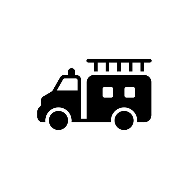 消防车矢量图标标志图片下载