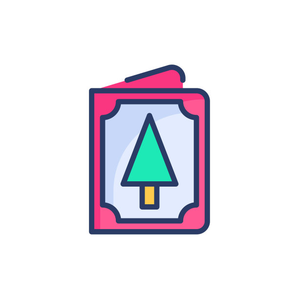 圣诞卡片图标向量。标识图片下载