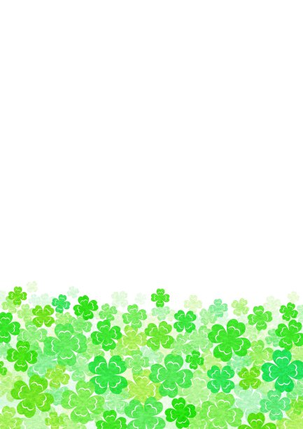 屏幕上展开的四叶三叶草的插图图片下载