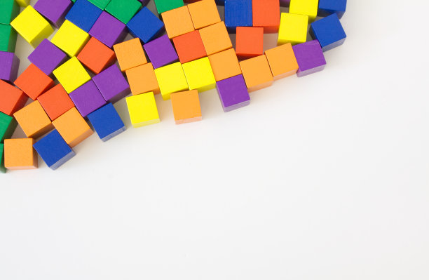 彩色木头方块图片下载