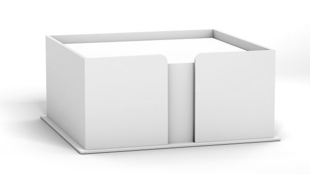 促销桌子站便签垫3d模型孤立的白色背景。3 d llustration。图片下载