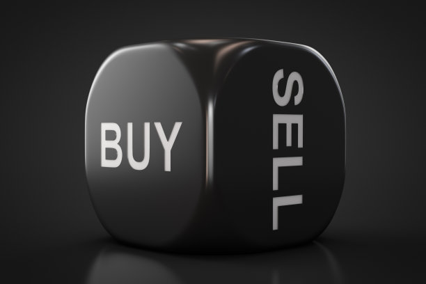 买卖概念。艰难的选择。黑色的骰子。交易的主题图片下载