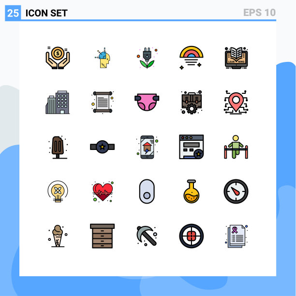 现代设置25填充线和平色图片下载