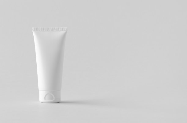 白色塑料奶油管模型与copyspace。图片下载