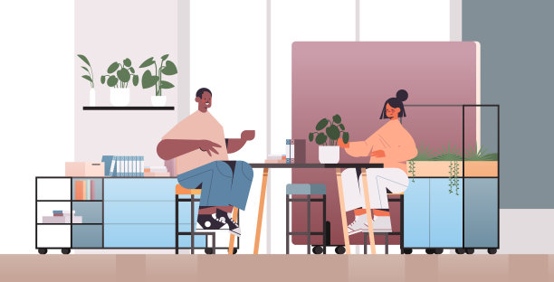 混合种族商务人士在咖啡休息时间讨论联合办公中心商务会议团队合作理念图片下载